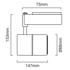 proyector LED de carril